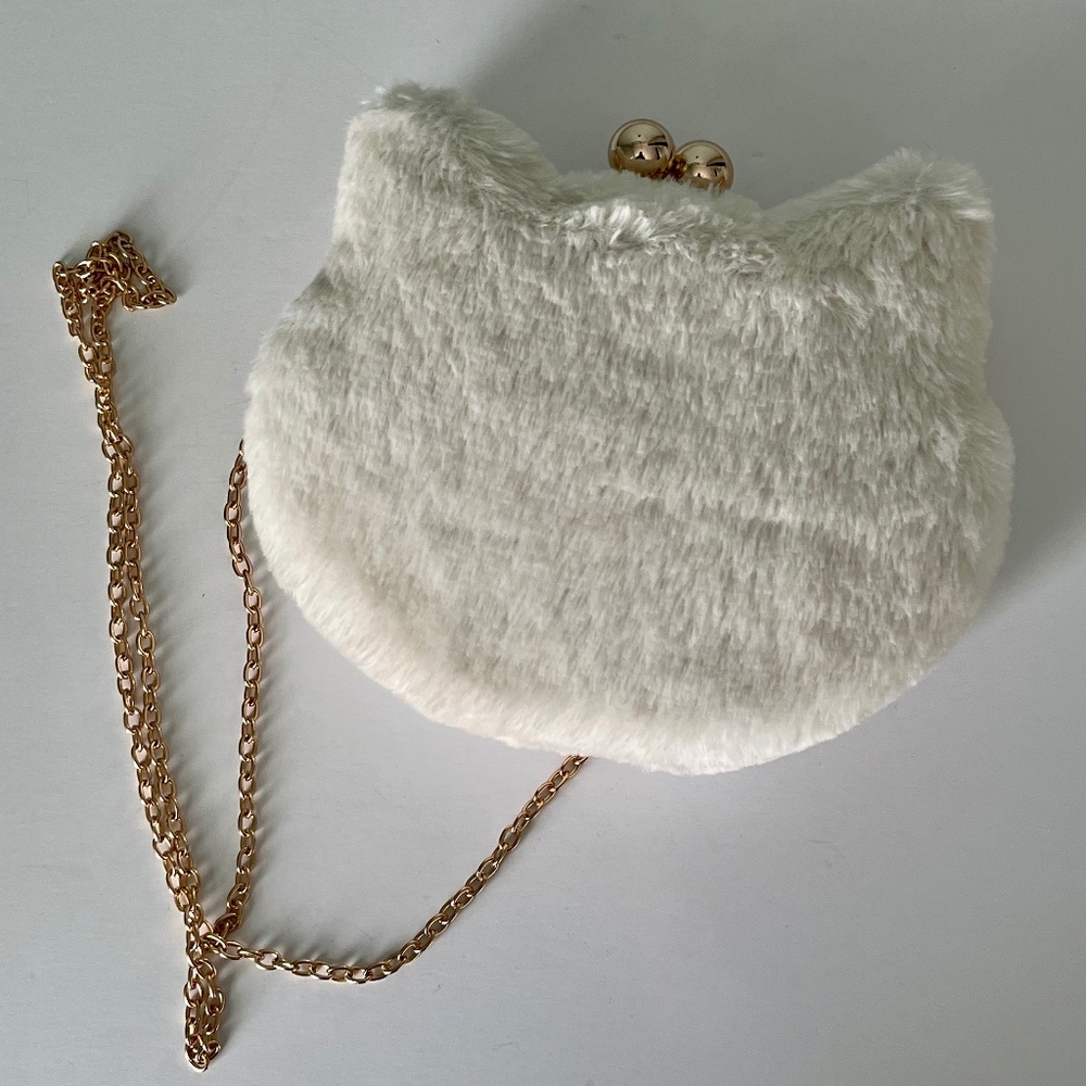 Sam Forever Furry Cat Crossbody Purse